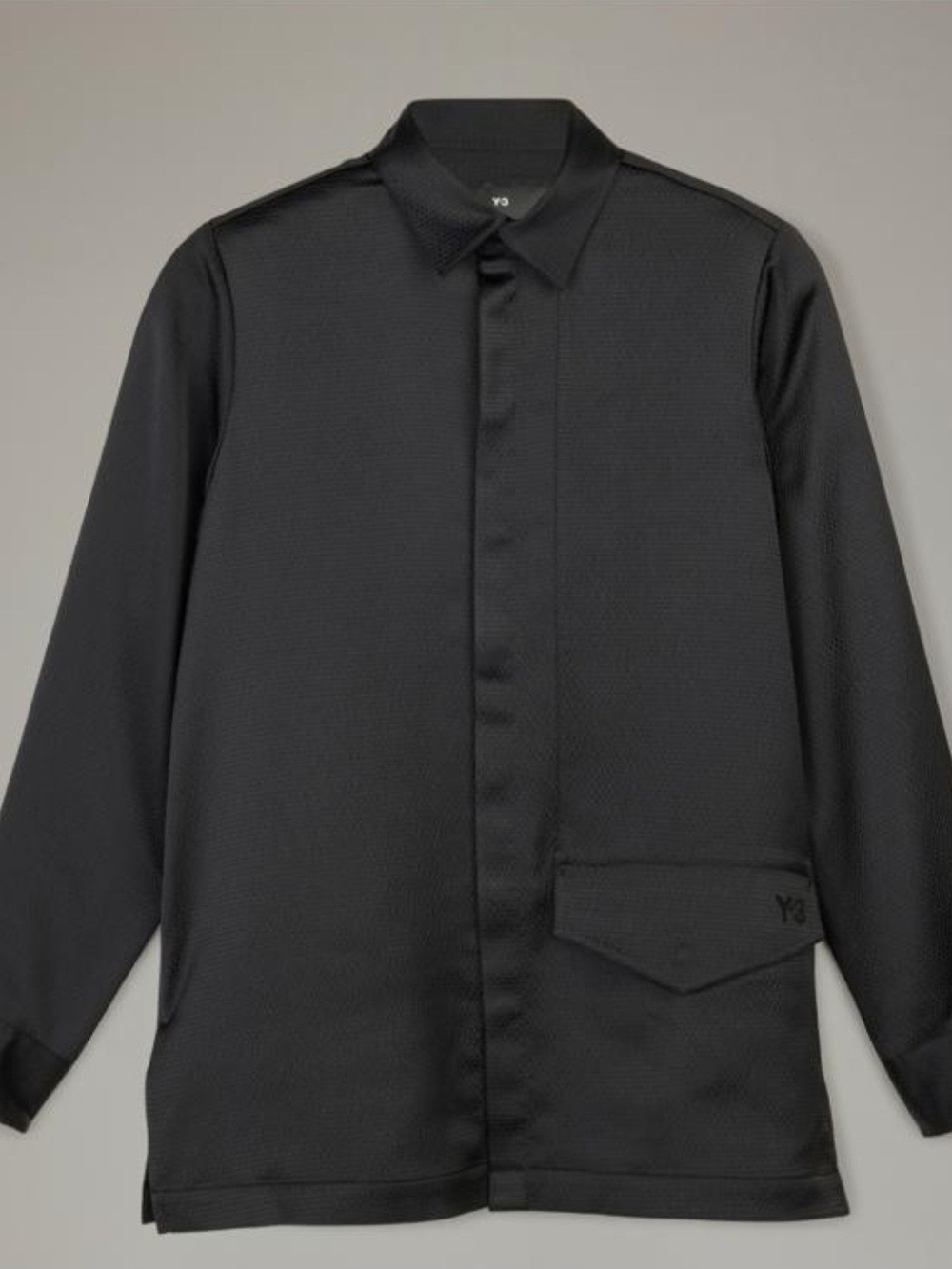 Y-3 Black Long Sleeve Button Front Shirt